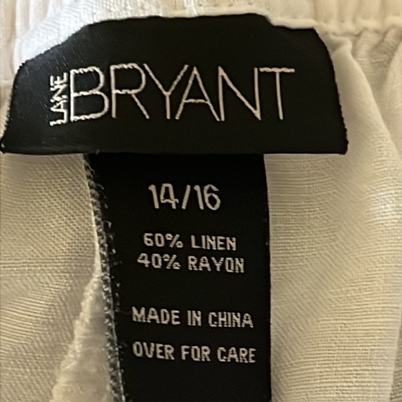 Lane Bryant Pull On Linen Blend crop Pants Size 14-16 - Picture 4 of 4